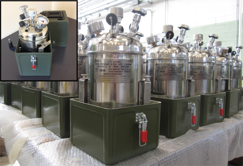 Cryogenic samplers for LOX, LIN, Lar