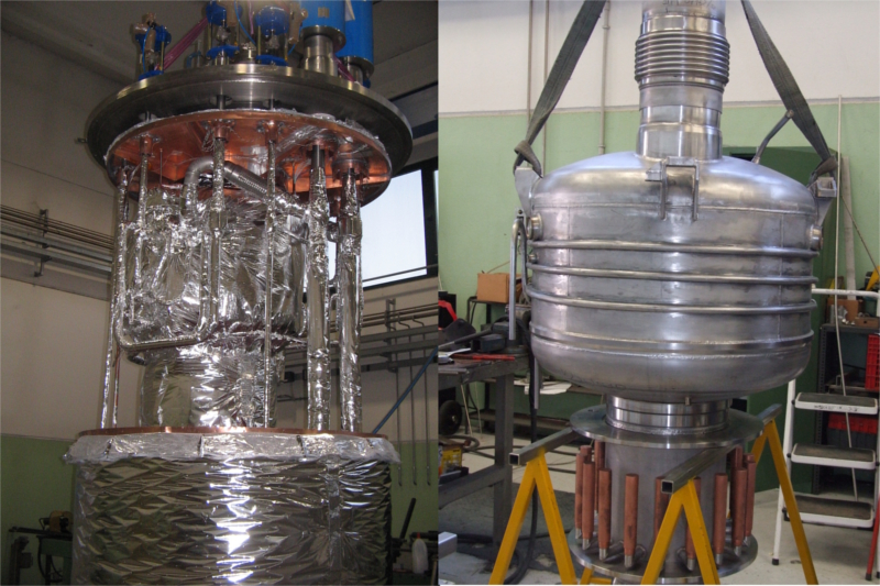 Superfluid liquid helium cryostat and distribution valve box for SEHT project