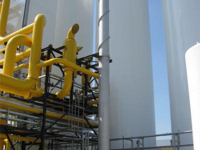 Drain vaporizers for air separation plants