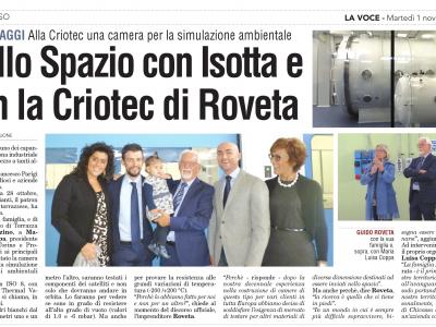 Inaugurazione Isotta presso Criotec