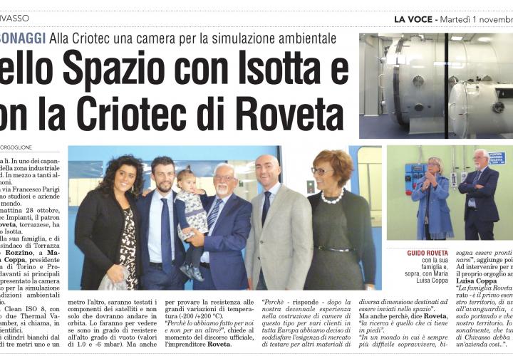 Inaugurazione Isotta presso Criotec