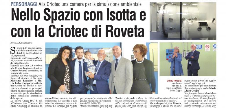 Inaugurazione Isotta presso Criotec